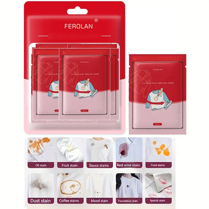 Stain removal wipes for clothes